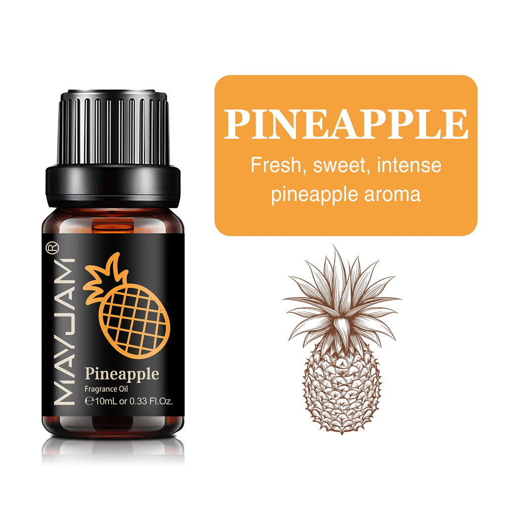 MAYJAM 10ML Fruit Fragrance Oil Strawberry Watermelon Mango Coconut Cherry For Humidifier Candle Soap Making Air Freshener