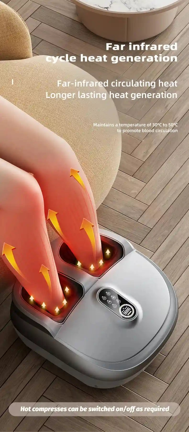 Electric Foot Massager: Shiatsu Deep Tissue Heat Therapy by Tidesmit Massage Roller Tidesmit