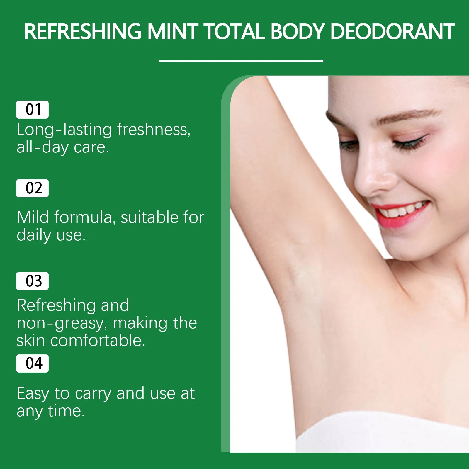 Tidesmit mint fragrance underarm antiperspirant deodorant stick for long-lasting sweat and body odor protection.
