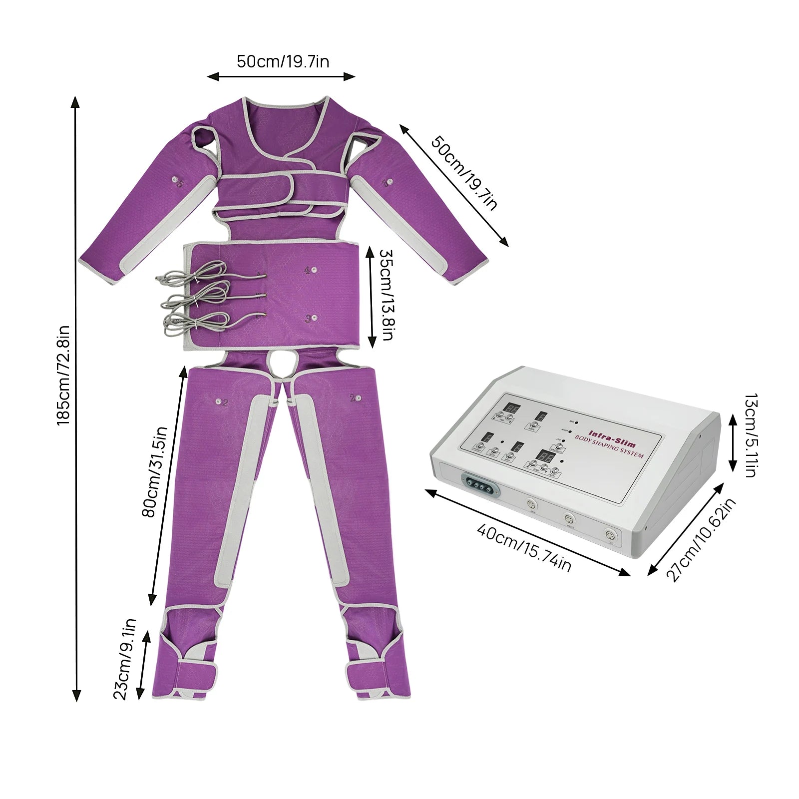 Full Body Massage Suit with Infrared Heat Therapy - 220V Portable Device Body Shaping Massage Equipment Tidesmit