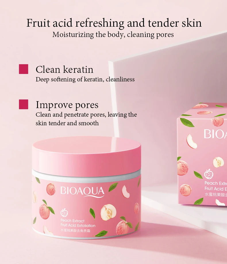 Honey Peach Facial Scrub: Natural Exfoliating Cream by Tidesmit Scrubs Treatments Tidesmit