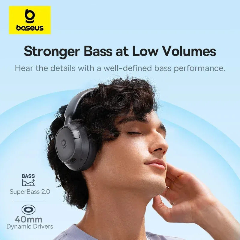 Wireless Over-Ear Headphones - 80 Hour Battery - Tidesmit Grey Tidesmit