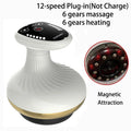 Electric Meridian Massage Brush | Deep Tissue Heat Therapy Tool Back Massage Instrument 6-Gold plug B Tidesmit