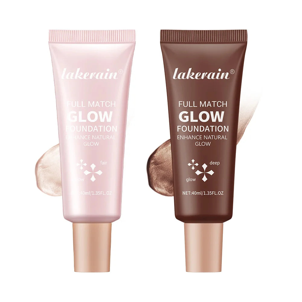 Tidesmit Glowing Foundation liquid texture close-up showing moisturizing natural glow enhancer face makeup