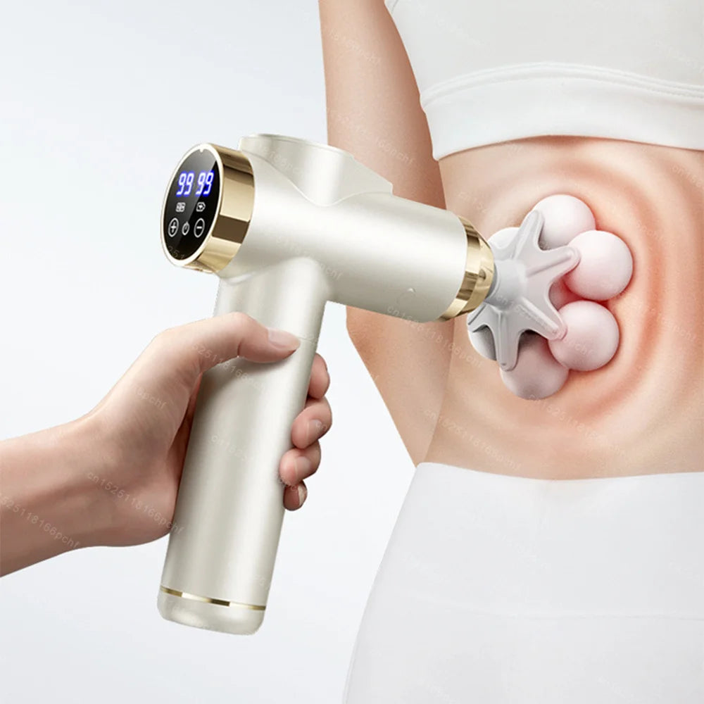 Electric Massage Gun - 9-Speed Deep Tissue Muscle Recovery Tool White Fascia Gun Tidesmit