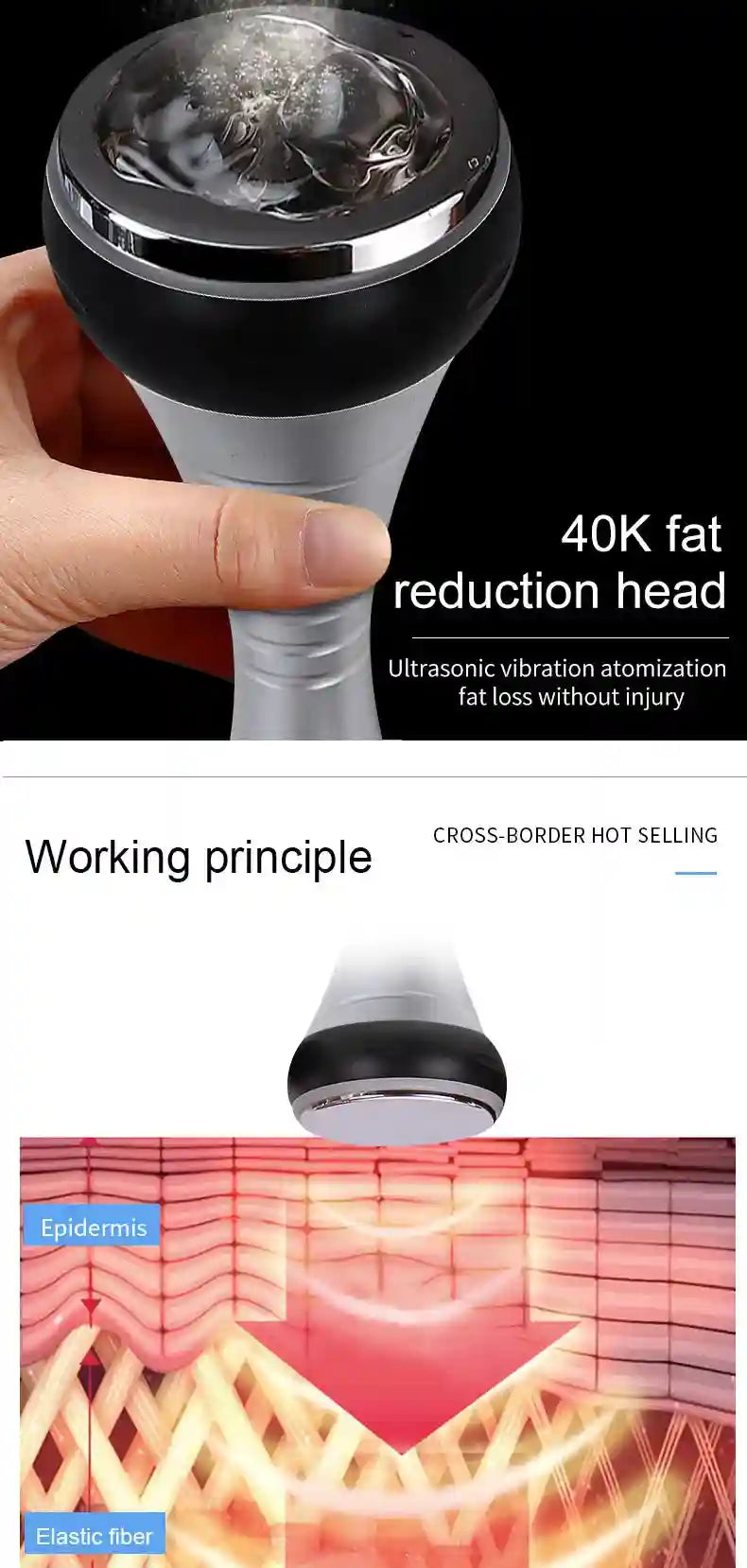 40KHz Ultrasonic Cavitation Machine for Body Slimming - Tidesmit CS-107 Massage Roller Tidesmit