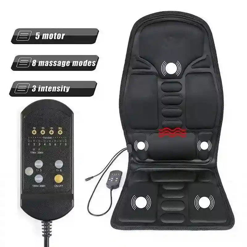 Massage Roller Seat Cushion with 8 Modes - Heat Therapy Back Support Massage Roller Tidesmit