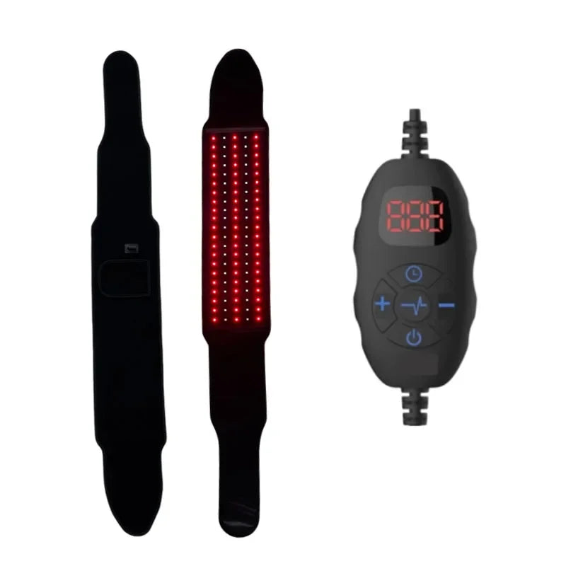 Red ＆Infrared LED Light Therapy Belt 850nm 660nm Back Pain Relief Wrap Burn Fat Belt Slimming Machine Waist Heat Pad Full Body