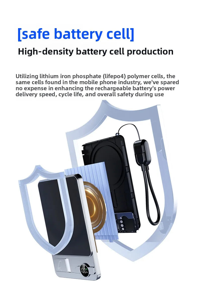 Magnetic Wireless Power Bank 10000mAh - Fast PD Charger for Travel Tidesmit