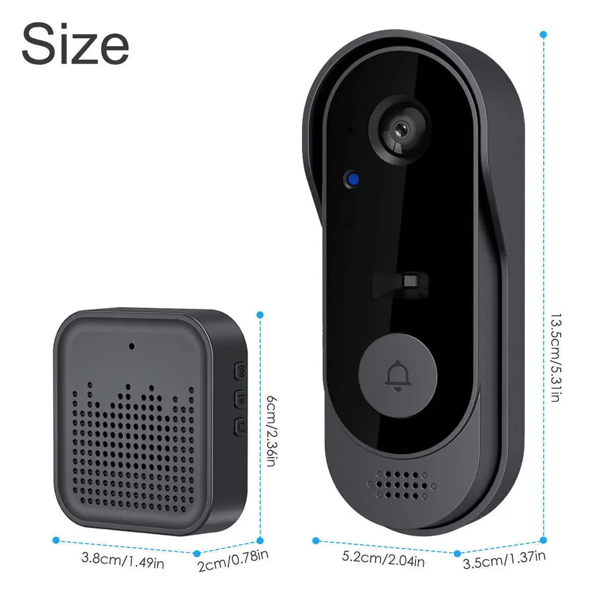 Tuya Wireless Doorbell With Camera Bundle Doorbell Smart Home WIFI HD Outdoor Phone Camera Security Video Intercom Night Vision