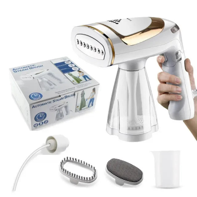 Tidesmit 1600W portable foldable garment steamer shown from side profile highlighting compact travel design