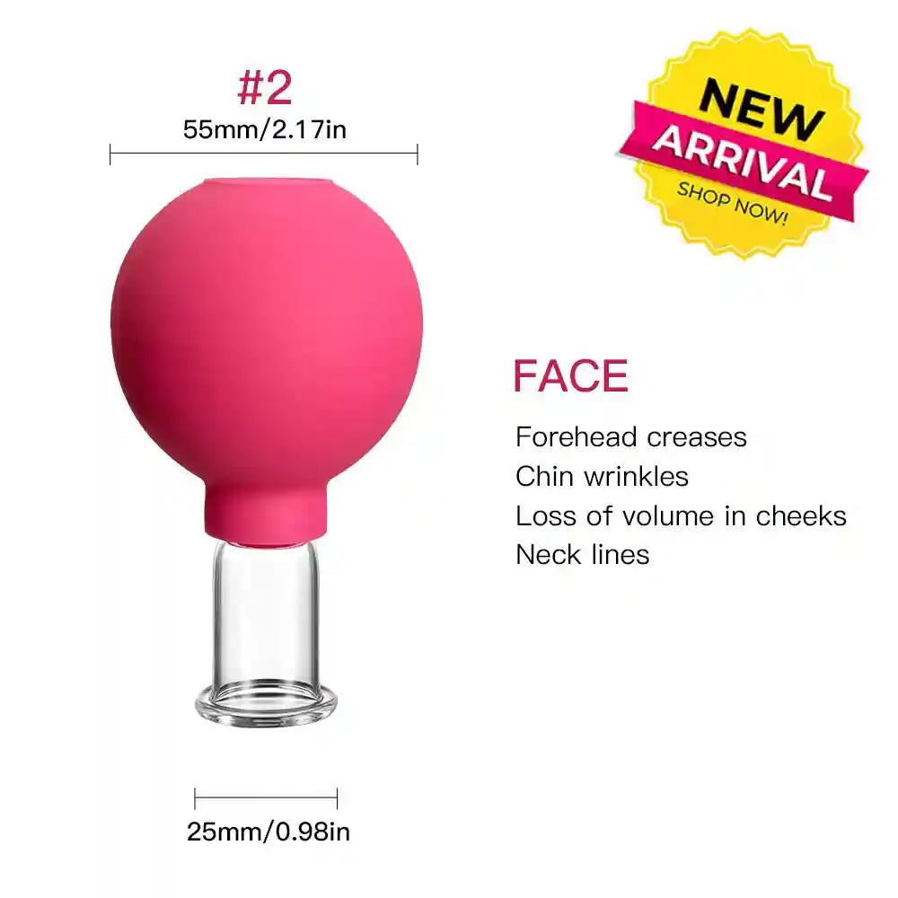 Facial Cupping Set for Skin Lifting and Anti-Wrinkle Massage Therapy Eye Massage Instrument Rose-2 Tidesmit