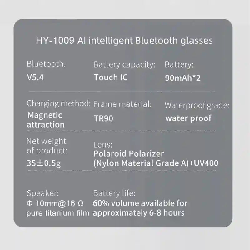 AI Intelligent Translation Glasses with Real-Time Spatial Audio Tech Tidesmit