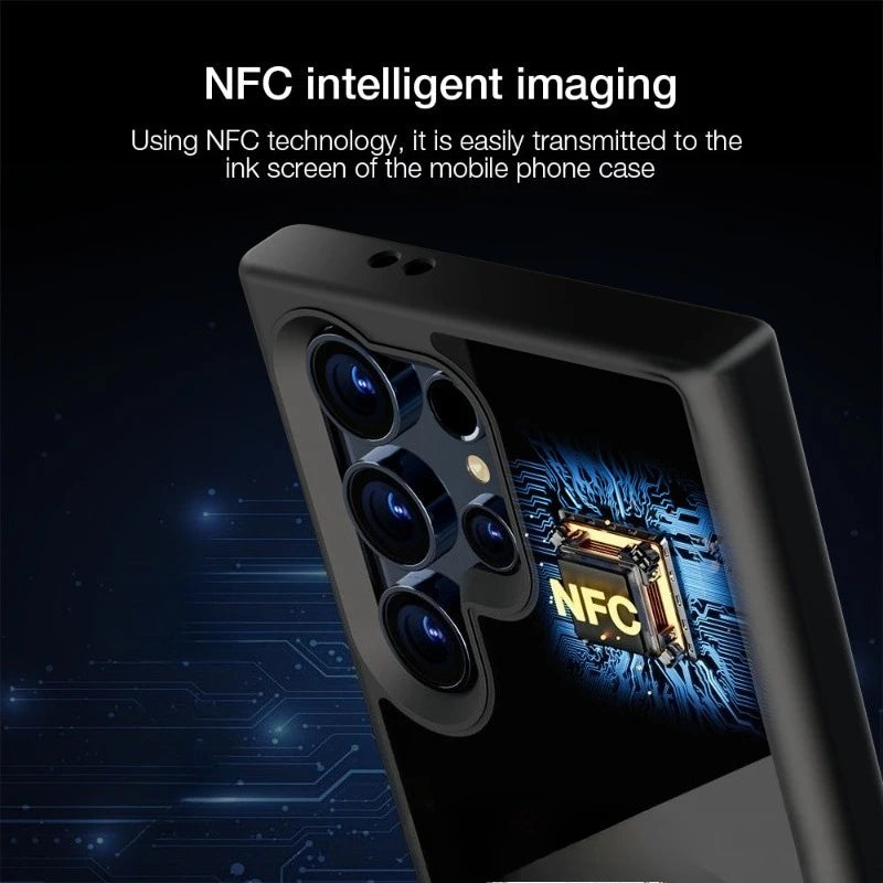 NFC Ink Screen Phone Case for Galaxy S24 Ultra - Slim Shock-Absorbing Cover Tidesmit
