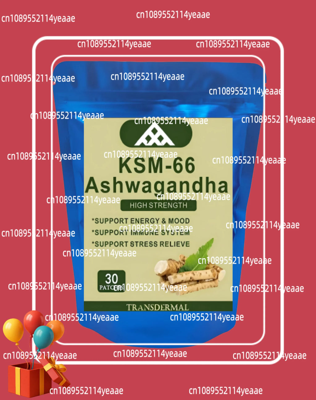 30 Patches Ashwagandha Complex Transdermal Patches Stress Relief, Mood Enhancer