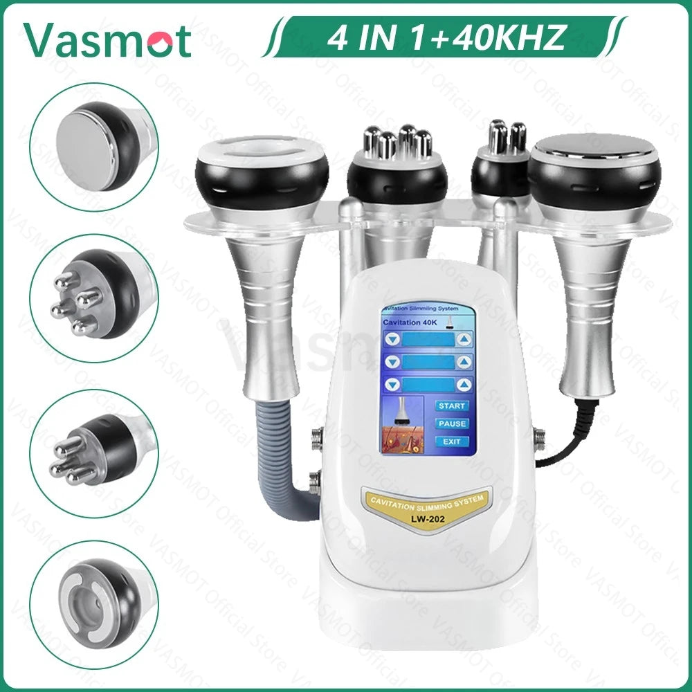 40K Ultrasonic Cavitation & RF Slimming Machine for Home Body Contouring Relaxation Treatment 4IN1 Tidesmit