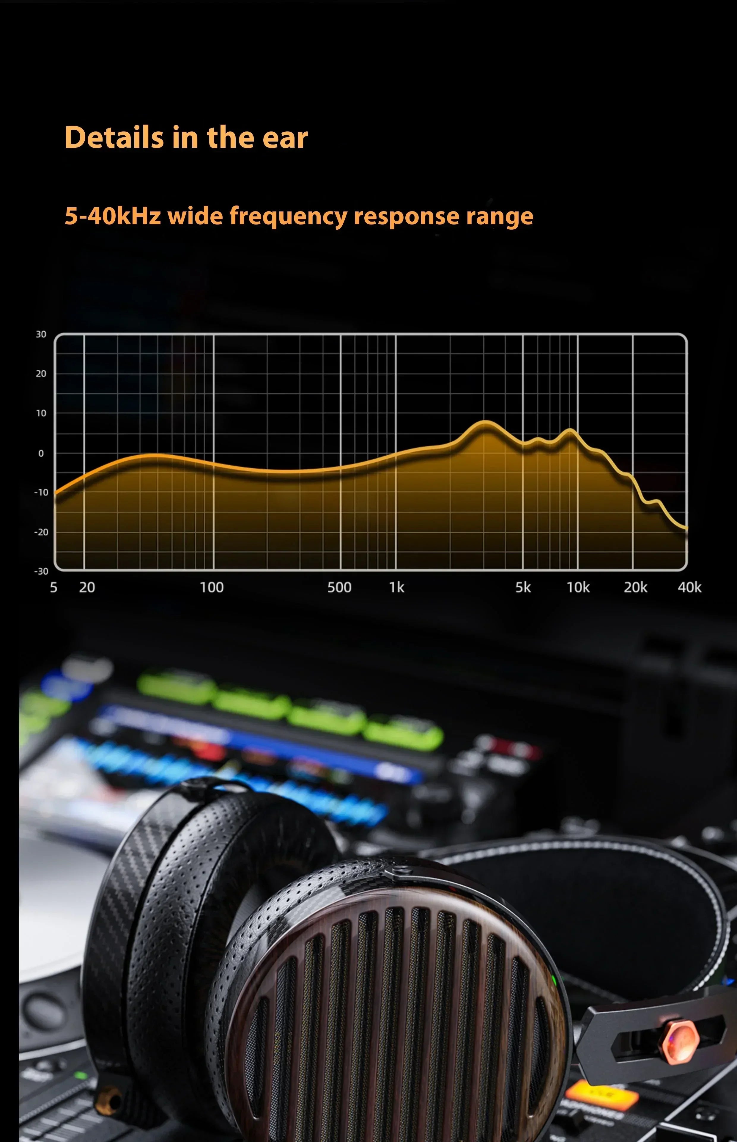 FiiO FT7 Open-Back Planar Headphones | 106mm Carbon Diaphragm | Tidesmit Tidesmit