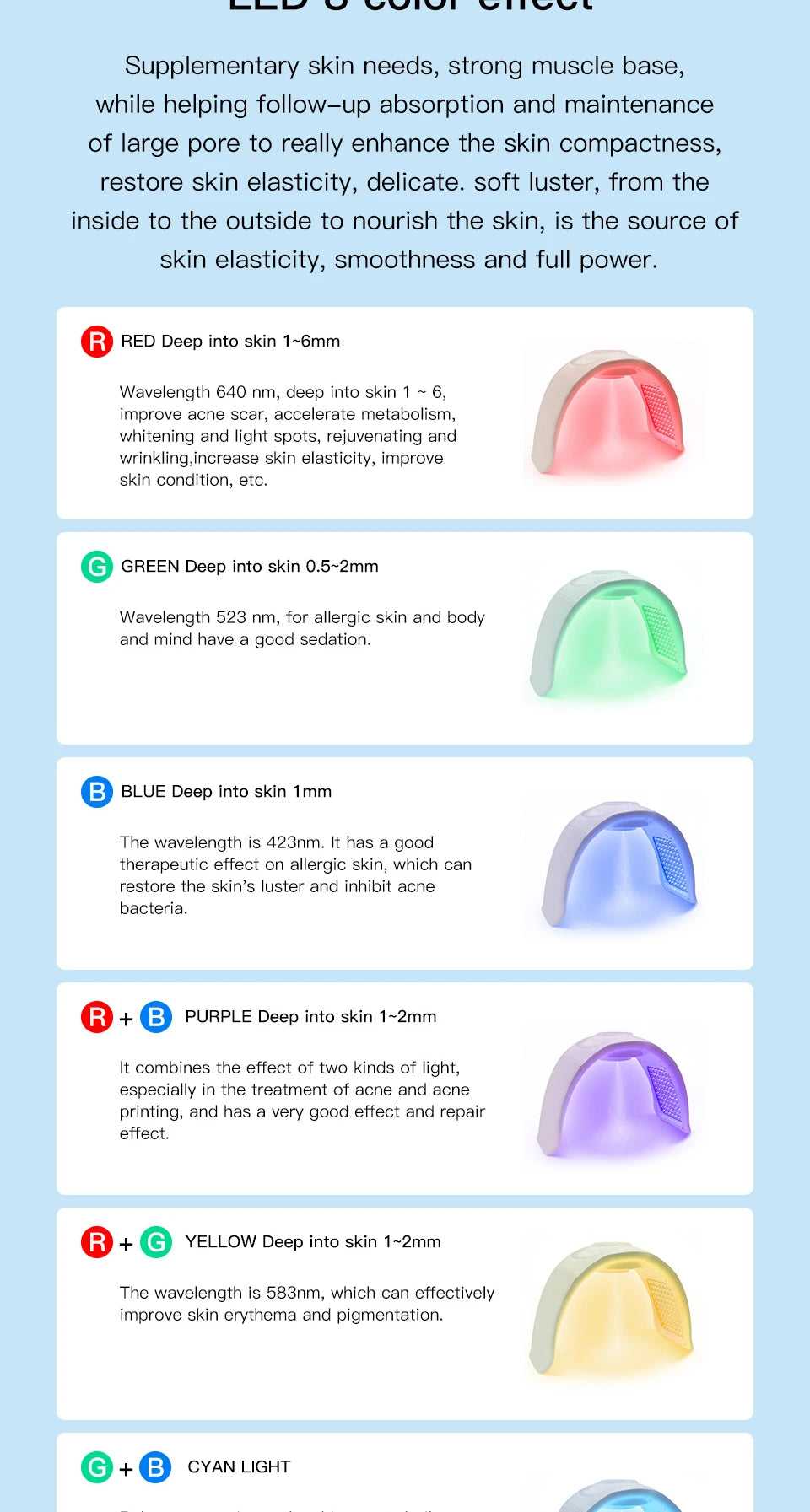 8 Colors Nano Spray LED Photon Skin Moisturizing PDT Mask Red Light Therapy Hydrotherapy Acne Wrinkle Remove Skin Care Spa Tools
