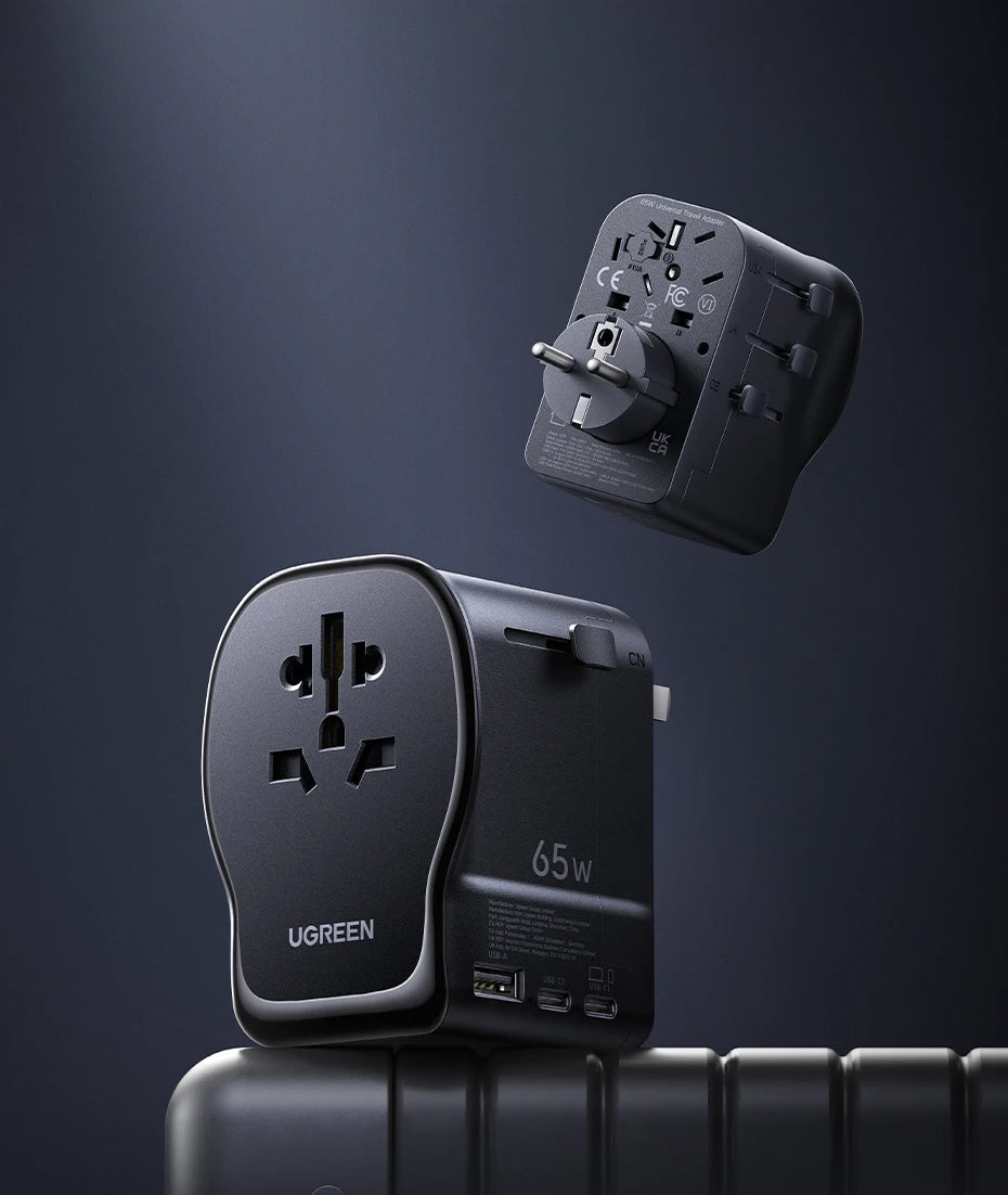 65W Universal Travel Adapter | USB-C Fast Charger by Tidesmit Tidesmit