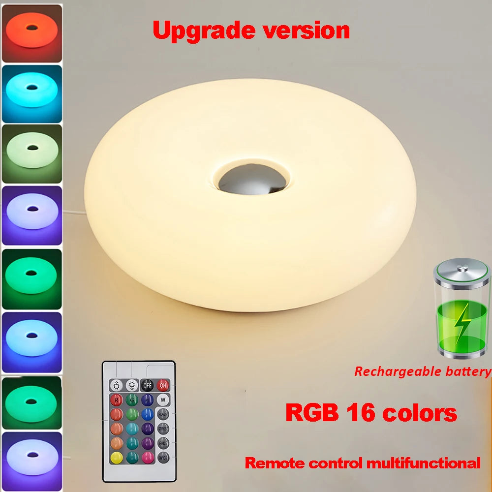 Bauhaus Ring Light: Minimalist Adjustable LED Table Lamp for Content RGB white charging Tidesmit