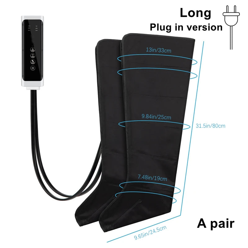 Electric Leg Massager With Remote Air Compression for Calf Therapy Relaxation Treatment Long Tidesmit
