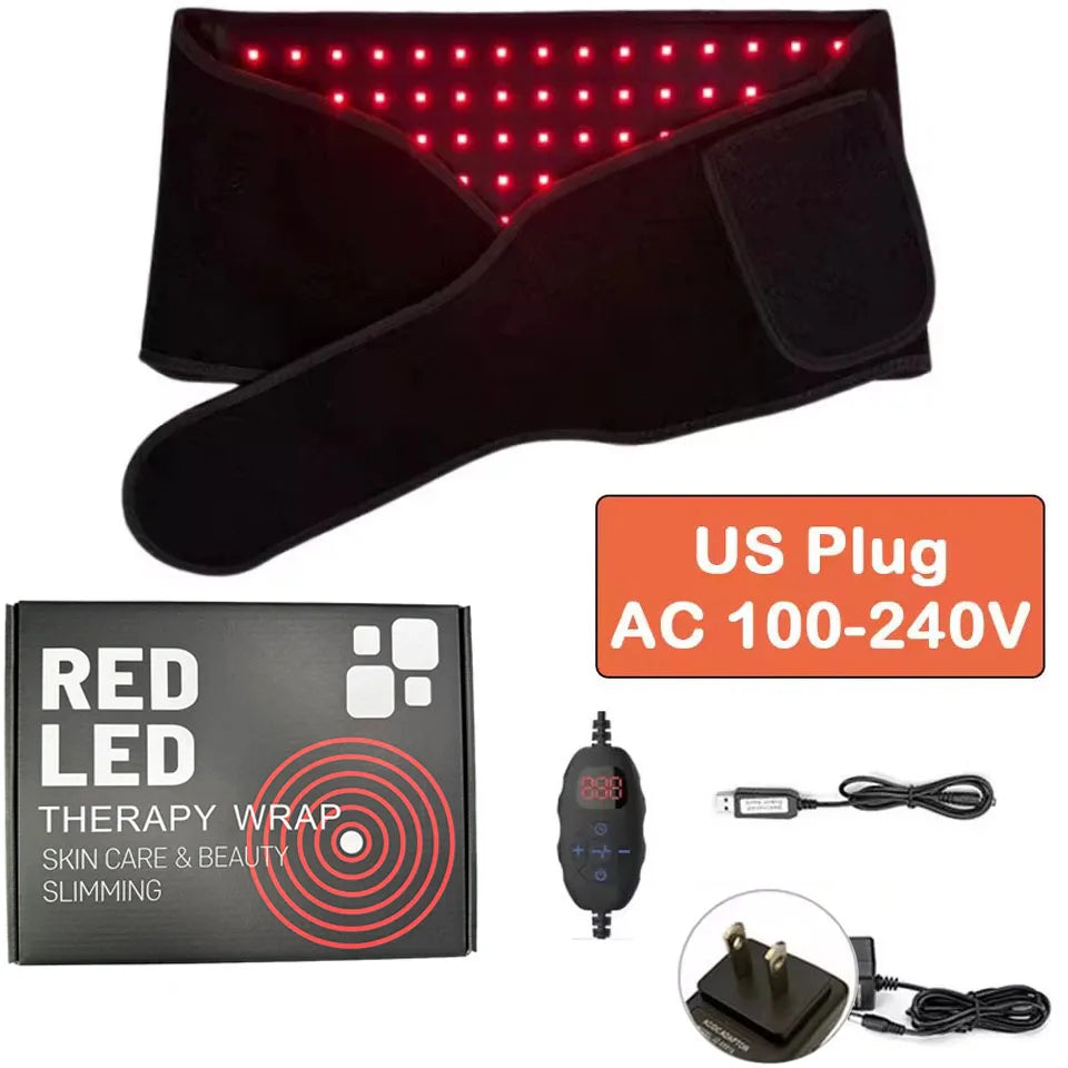 NEW Red ＆Infrared Light Therapy Belt 850nm 660nm LED Beauty Devices fo Wrap Burn Fat Face Wrap Slimming Waist Heat Pad Full Body