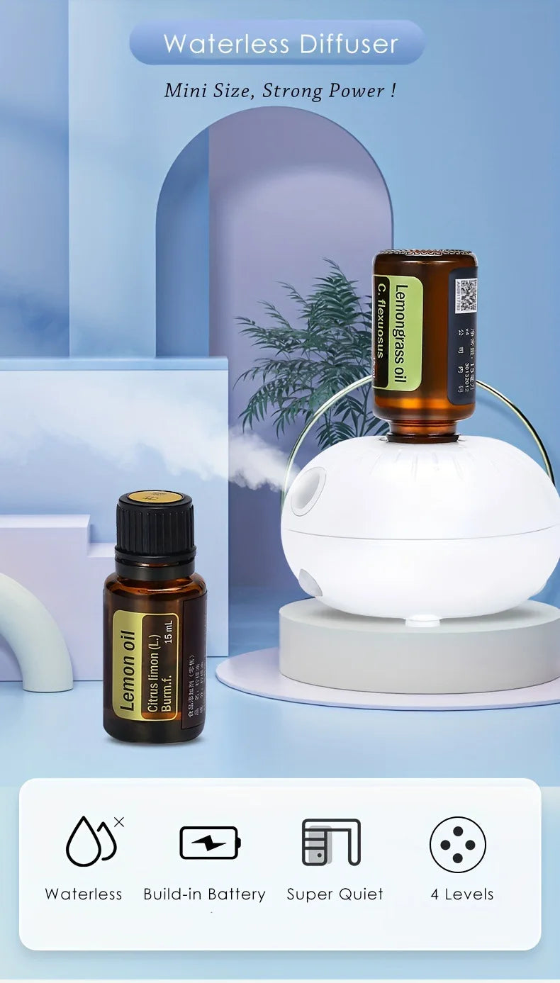 Pure Essential Oil Bubble Waterless Aromatherapy Machine Wireless Induction Portable Atomization Aromatherapy Machine