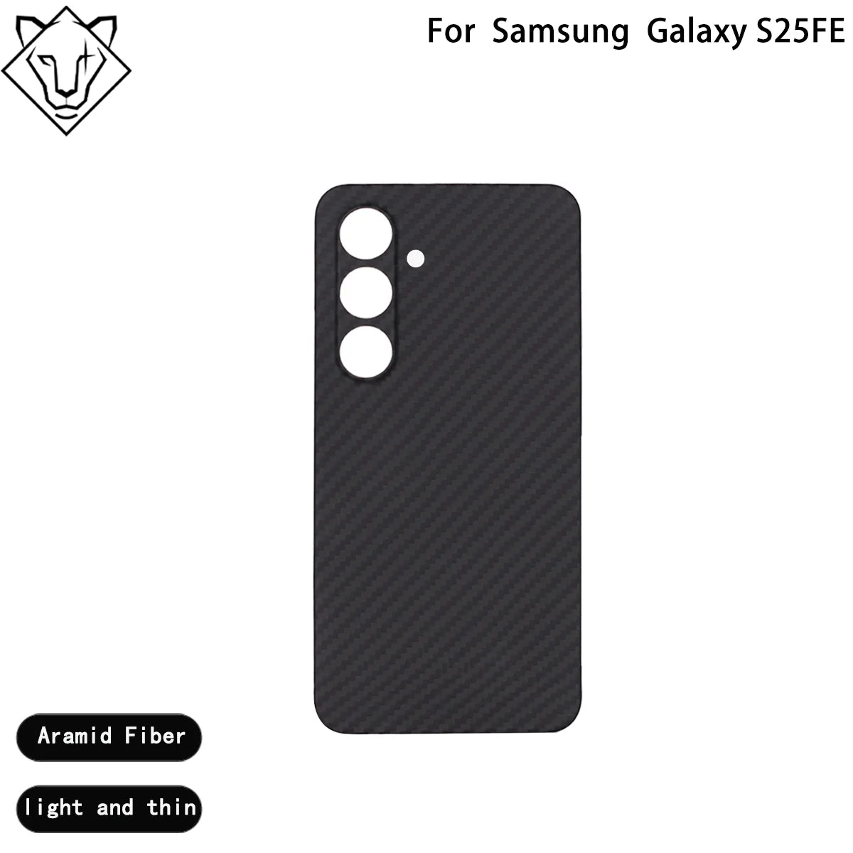 Samsung Galaxy S25 FE Aramid Fiber Case: Slim Military-Grade Protection 1500D Fine Hole CN Tidesmit