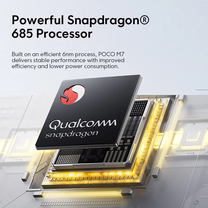 POCO M7 Global Version Smartphone Snapdragon 685 6.9-inch 144Hz FHD+ Display 7000mAh Battery NFC 33W Fast Charging NFC