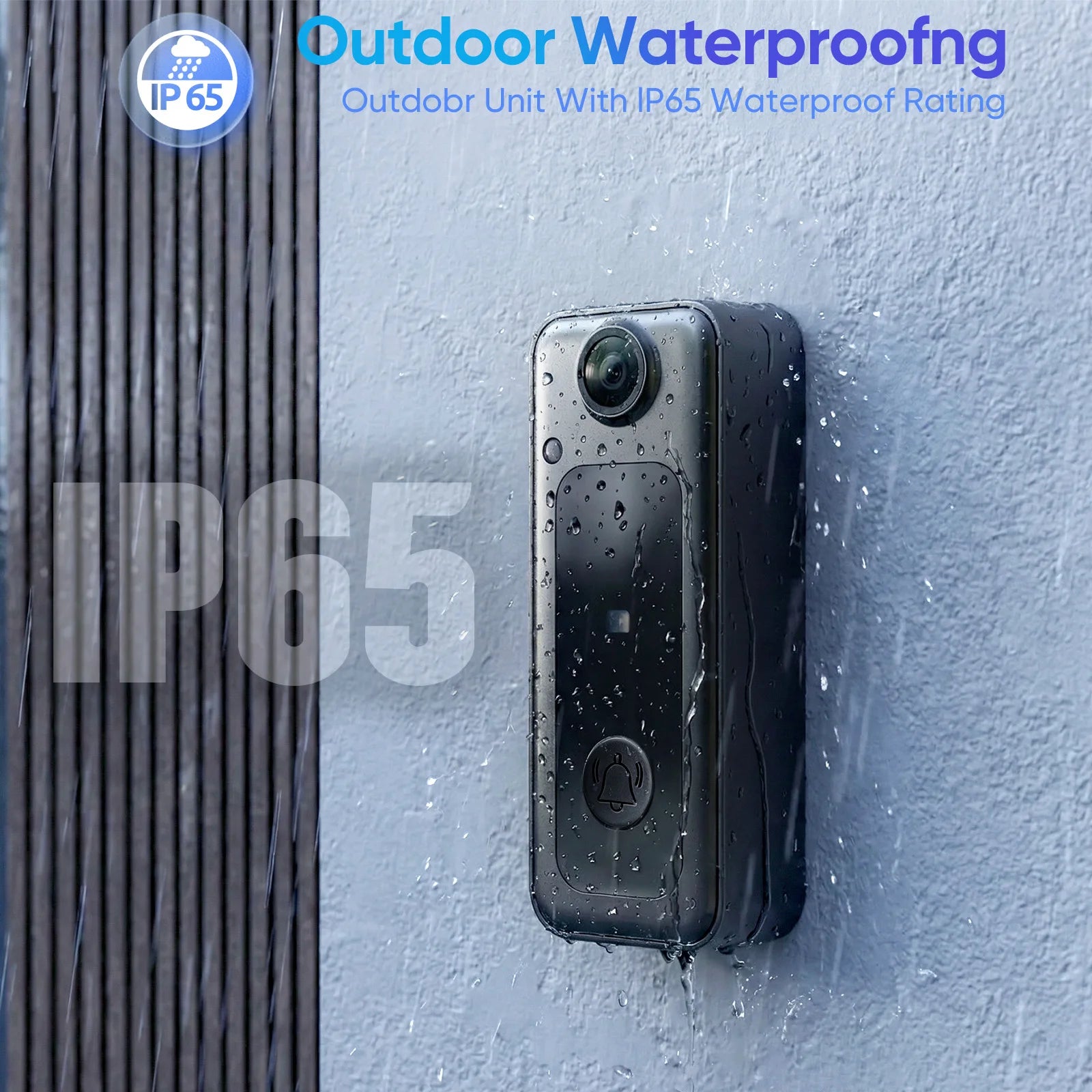 Wireless Video Doorbell With Screen 4.3'' IP65 HD Smart Intercom 2.4G NoWIFI Visible Outdoor Doorbell Two-Way Audio Night Vision