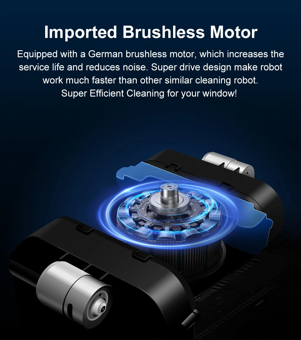 Tidesmit ABIR WD8 window vacuum robot showing dual ultrasonic spray nozzles and updated laser glass cleaning sensor