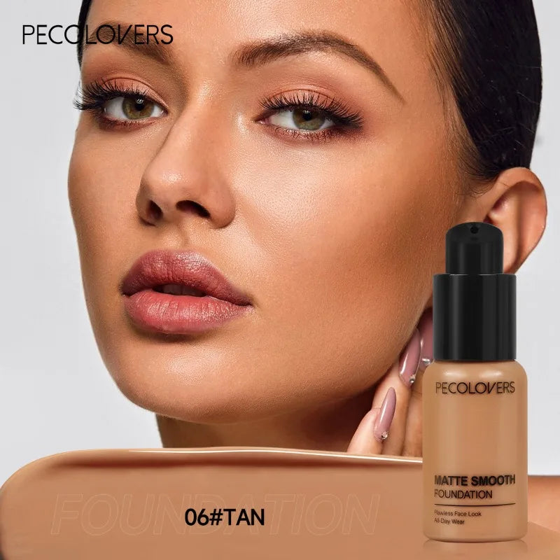 Tidesmit waterproof liquid foundation texture close-up showing long-lasting natural finish for face makeup