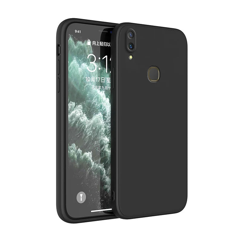 Liquid Silicone Phone Case for Xiaomi Redmi - Shockproof Cover Black Tidesmit