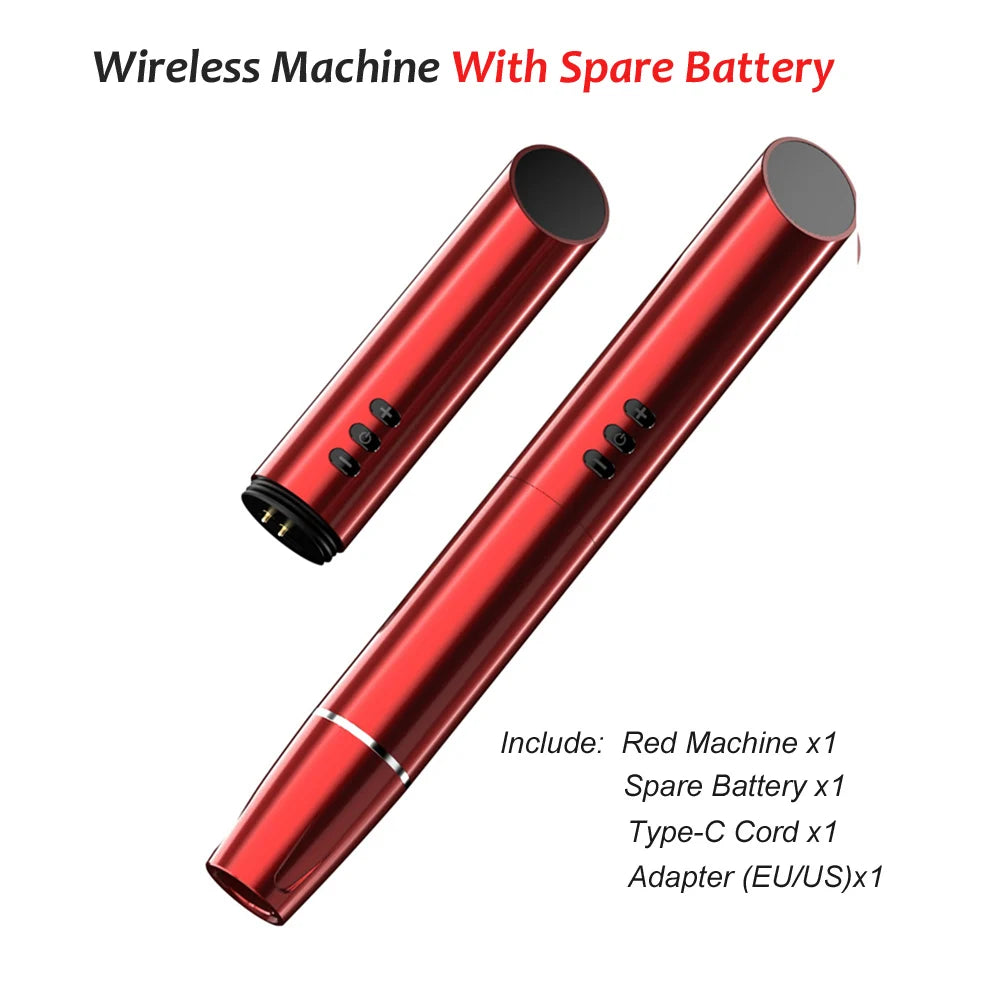Wireless PMU Machine Pen 5-9V - Professional Microblading Device Permanent Makeup Machines Red Tidesmit