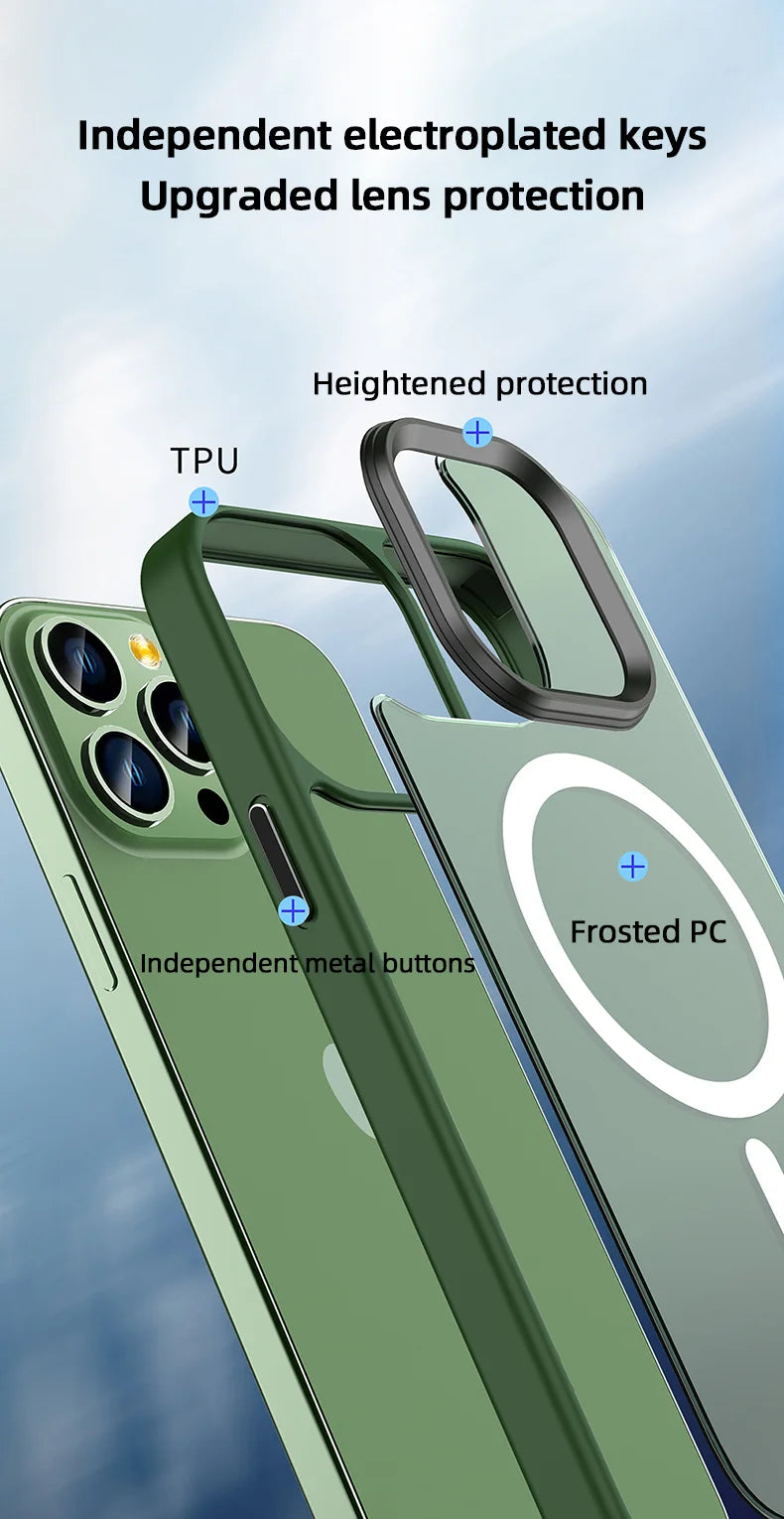 Magnetic iPhone Case with Wireless Charging & Military-Grade Drop Protection Tidesmit