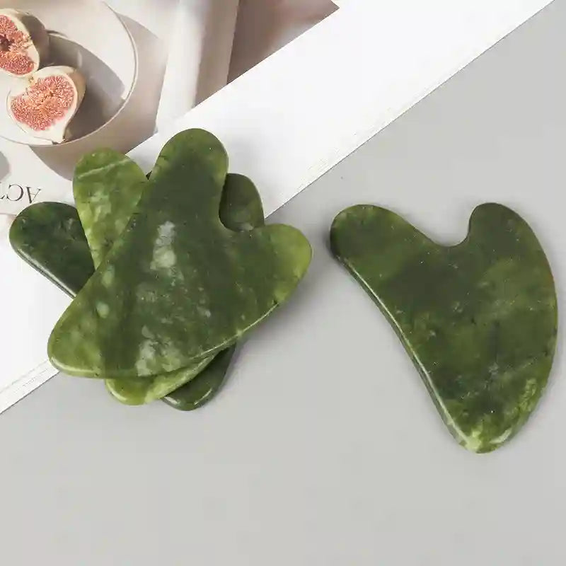 Natural Xiuyan Jade Gua Sha Heart-Shaped Facial Massage Tool Massage Roller Tidesmit