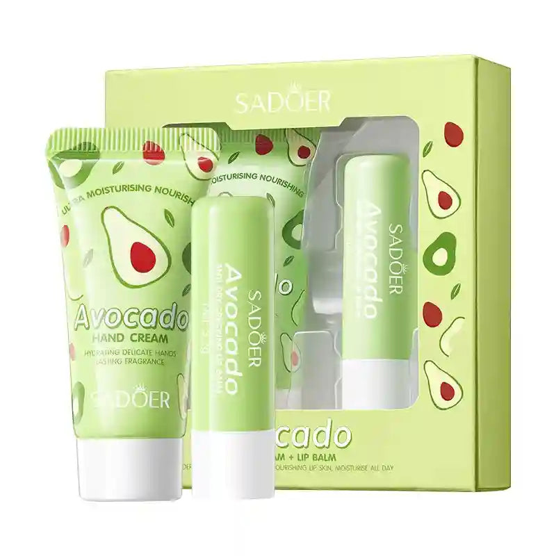 Avocado Nourishing Hand Cream & Lip Balm Set for Dry Skin Repair Lip Care Avocado Tidesmit