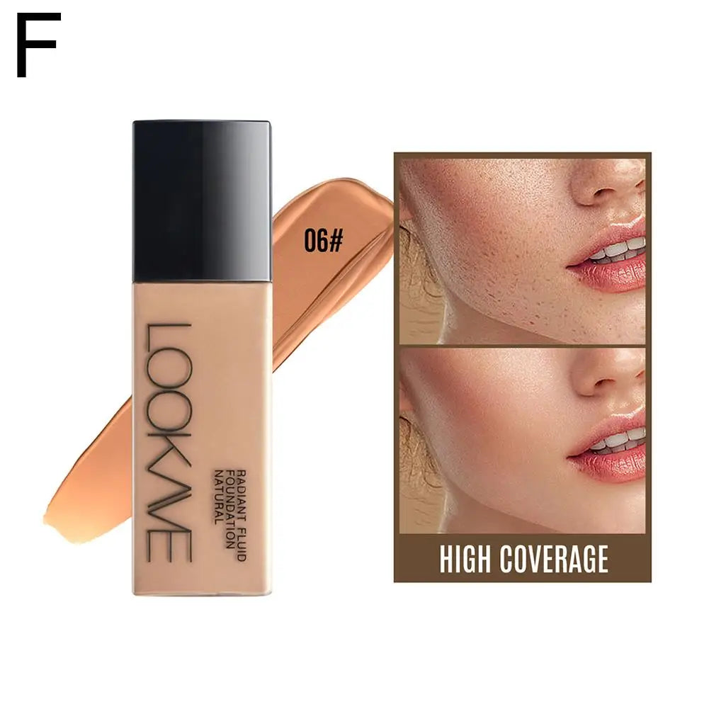 Tidesmit long lasting full coverage matte liquid foundation and concealer texture close-up for flawless face makeup