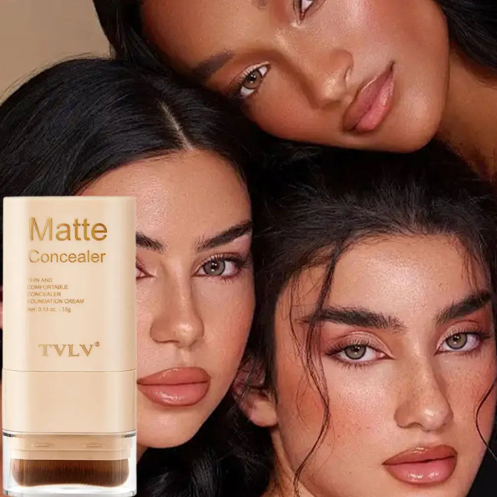 Tidesmit two in one double head foundation and matte concealer stick for smooth full coverage face makeup detail view