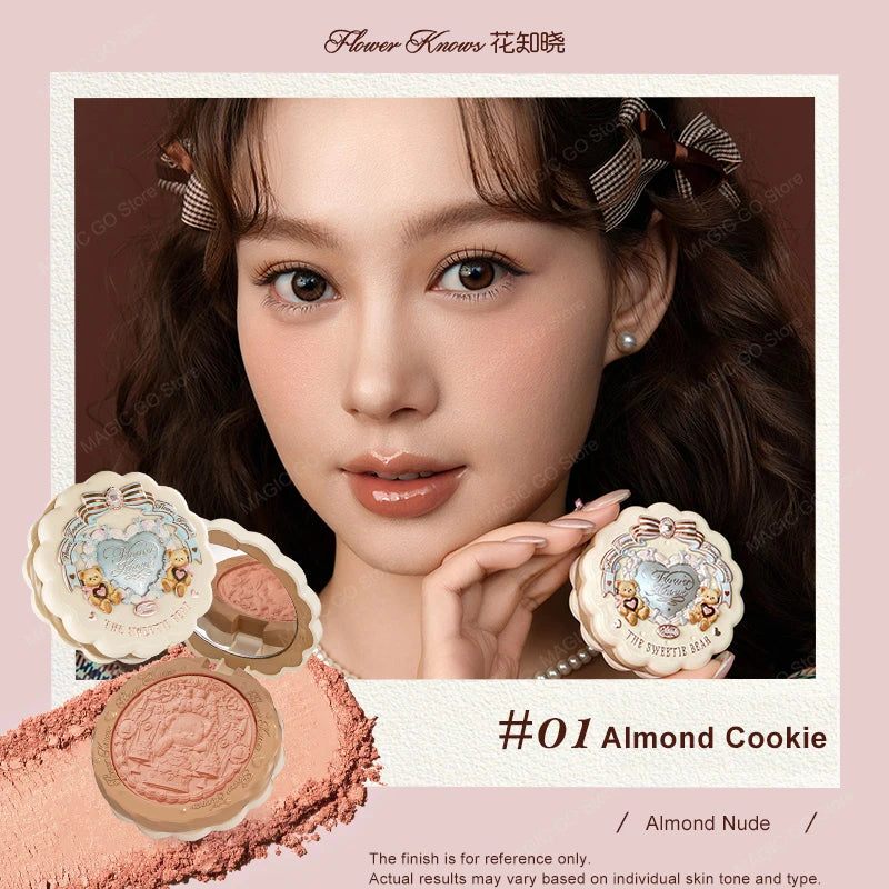 Tidesmit Flower Knows Sweetie Bear silk satin blush texture close-up soft matte vegan face makeup