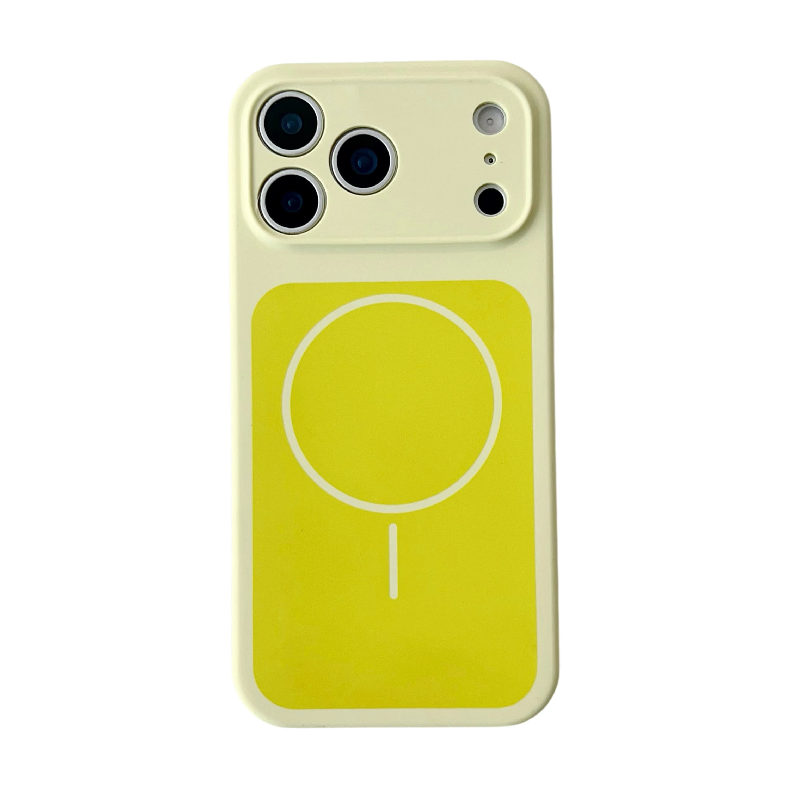 iPhone 17 Pro Max Magnetic Silicone Case - Shock-Absorbing Slim Cover Yellow Tidesmit