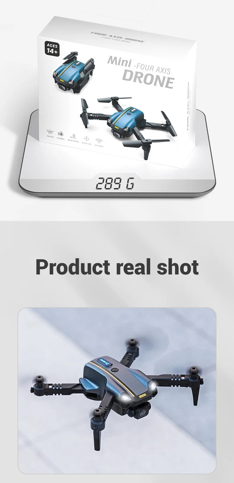 Mini Camera Drone with HD Optics - Foldable Beginner Quadcopter Tidesmit