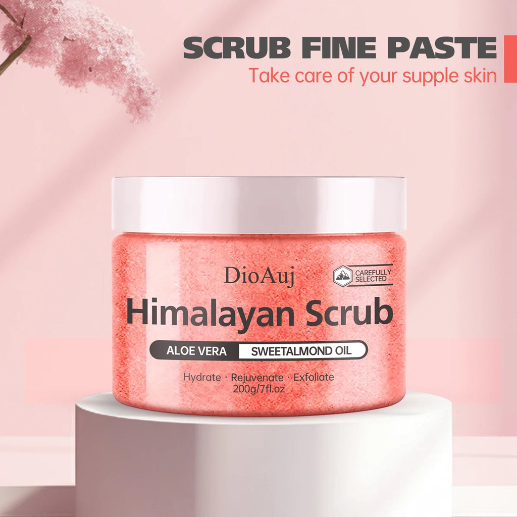 Himalayan Salt Body Scrub – Natural Exfoliating Souffle 200g Scrubs Treatments Tidesmit