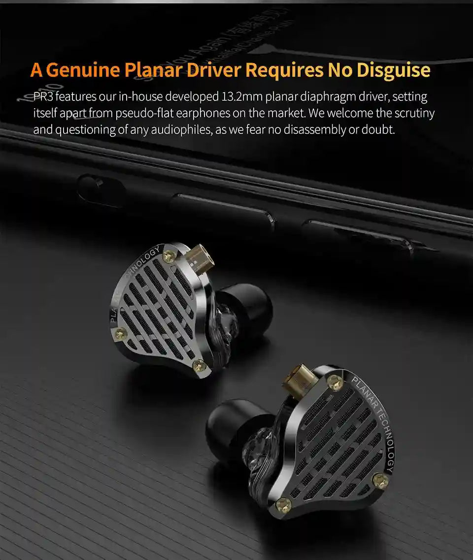 Tidesmit Planar Magnetic Wired Earphones with 13.2mm Driver Tidesmit