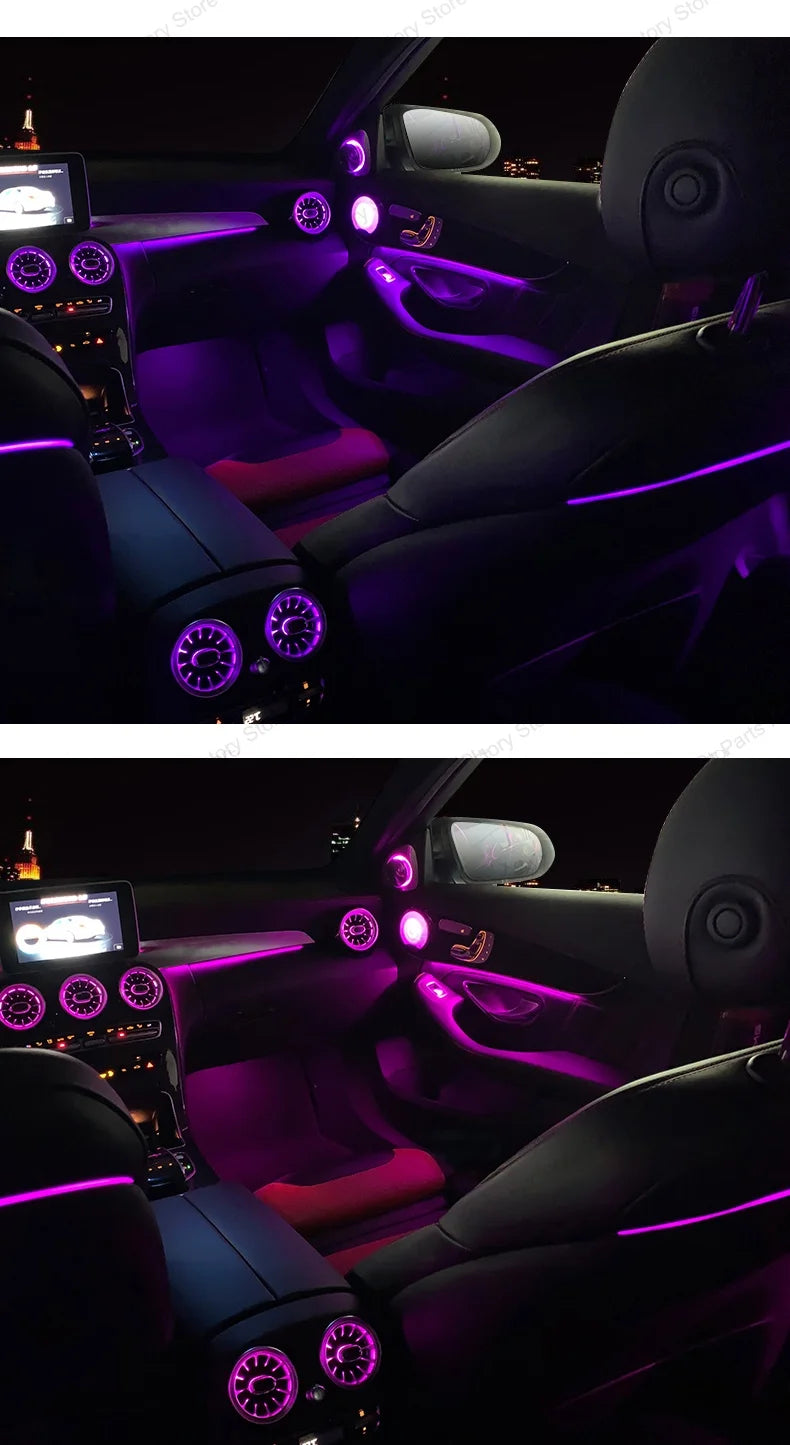 Mercedes Benz W205 X253 64-Color LED Ambient Lighting Kit Tidesmit