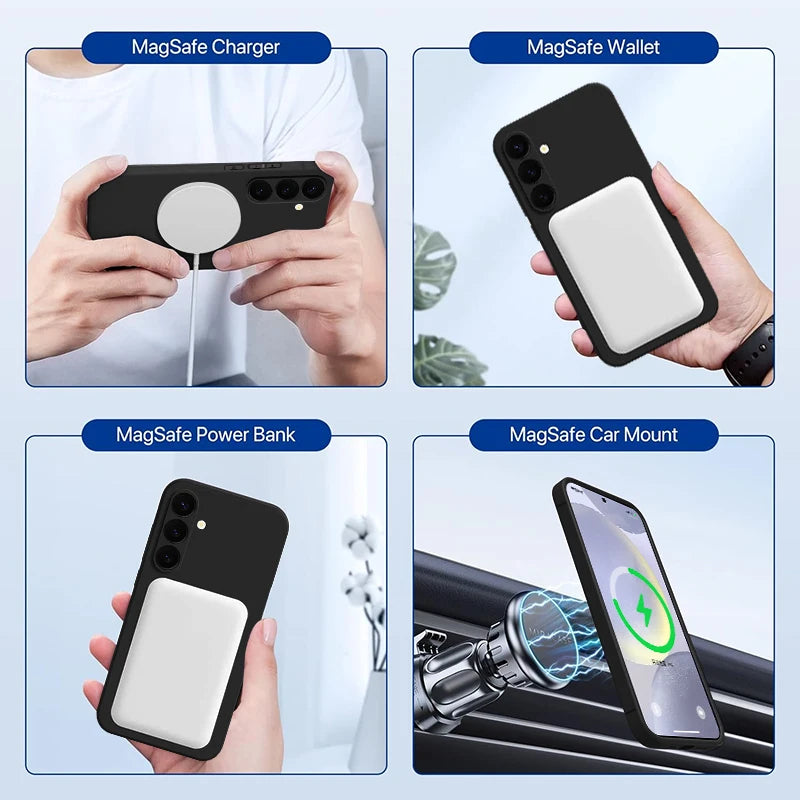 Magnetic Wireless Charging Case for Samsung Galaxy | Military-Grade Protection Tidesmit
