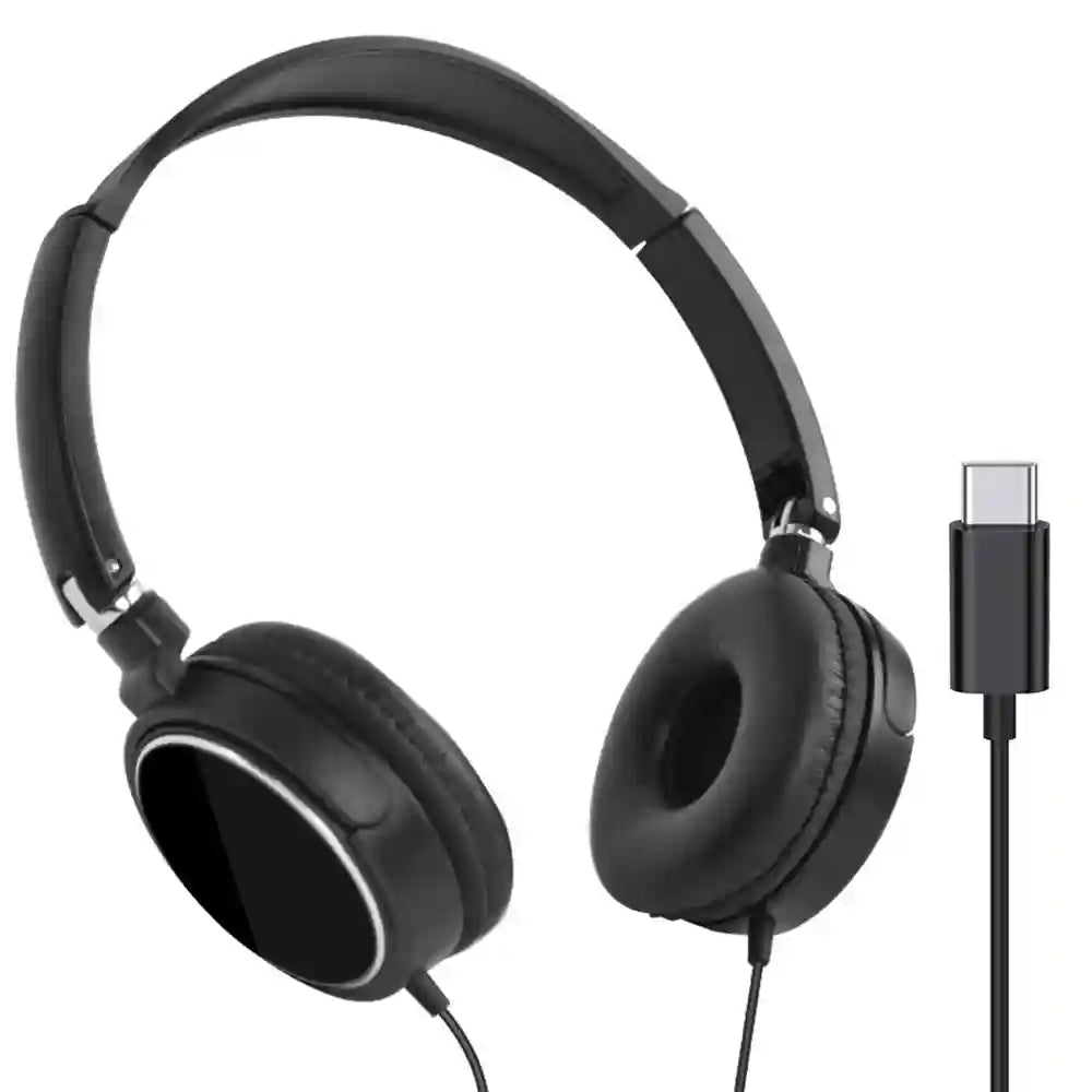 Noise Cancelling Wired Over-Ear Headphones with Mic - Tidesmit Red Tidesmit
