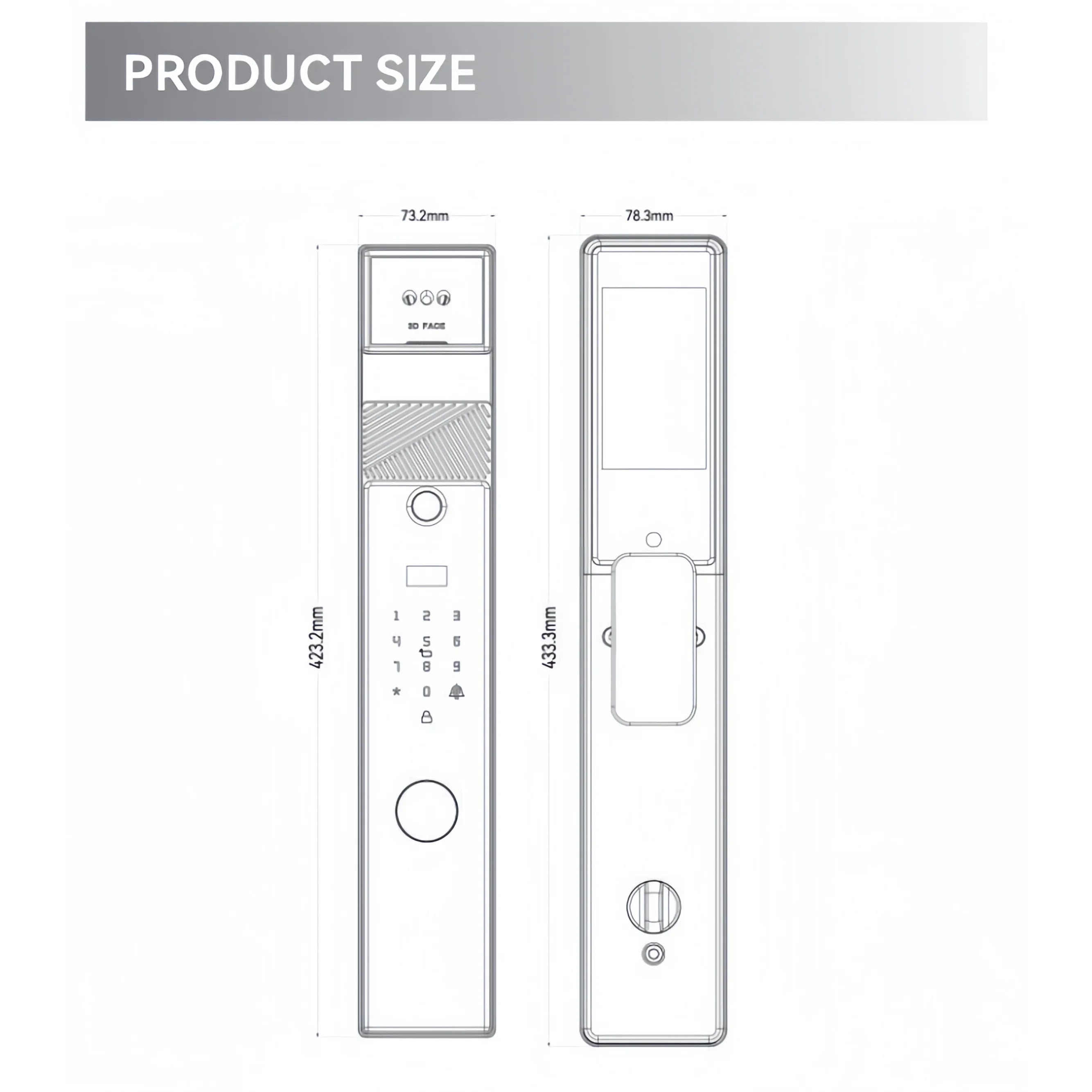 Fechadura Digital Security Lock 3D Face Recgonistion Tuya Wifi Smart Door Lock With Intercom Camera Fingerprint Macha Browwn