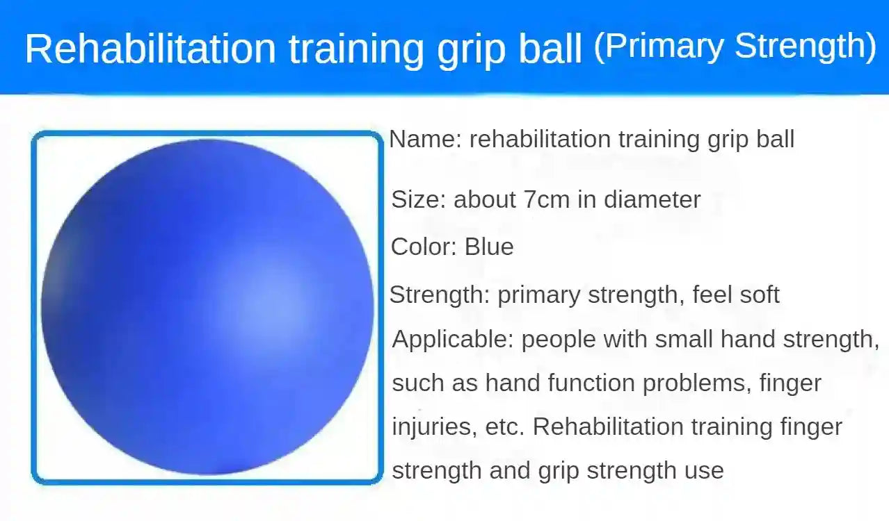 Hand Rehabilitation Ball - Finger Strength Trainer for Muscle Relief (Blue) Back Massage Instrument Tidesmit