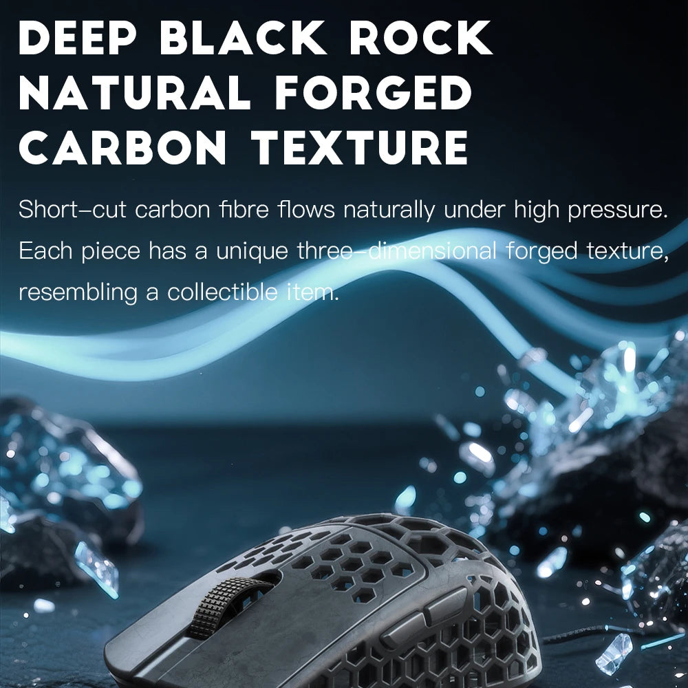 Darmoshark M5Air V2 Forged Carbon Fiber Gaming Mouse Wireless 8K Macro Mouse 30KDPI  Finger Grip Small Hand Mice 30g Lightweight